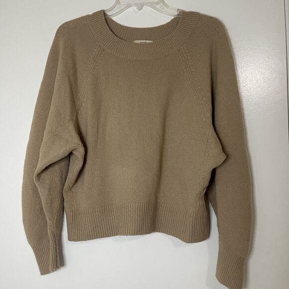 Vince Sweaters - VINCE. tan brown crew neck long sleeve knit wool cashmere sweater small